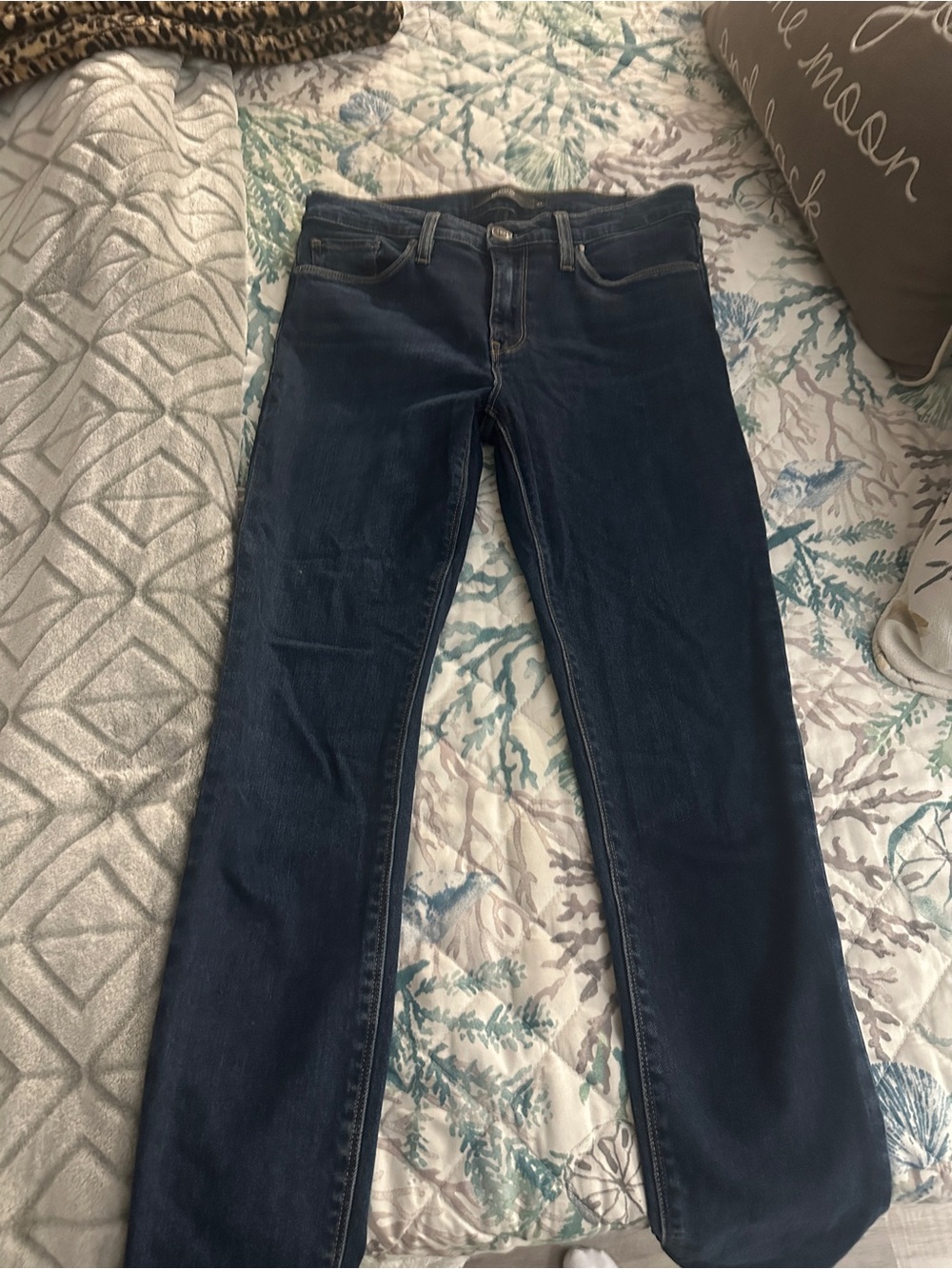 Hudson Jeans Dark Blue Straight Leg Women's Jeans